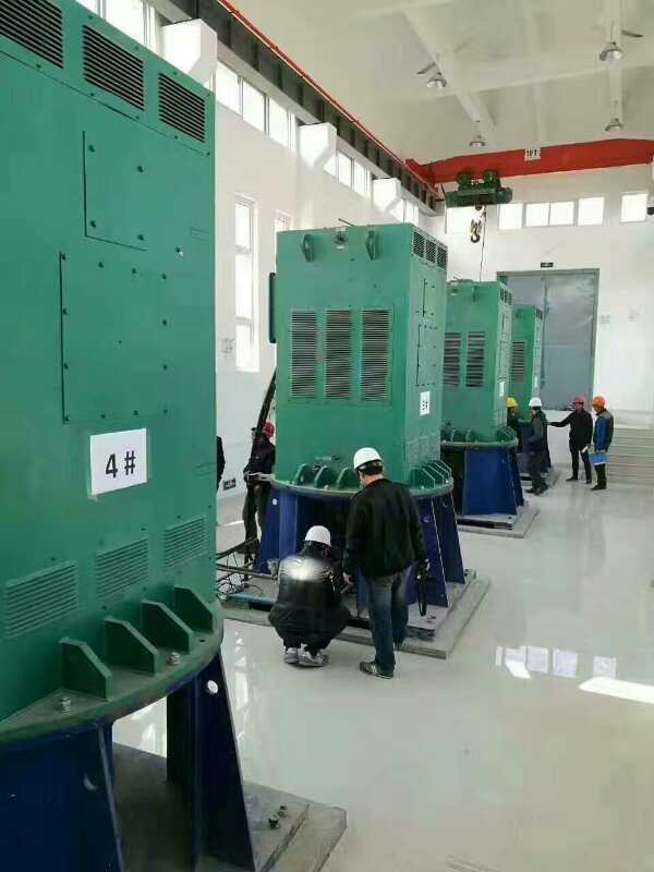 YKK560-10某污水处理厂使用我厂的立式高压电机安装现场
